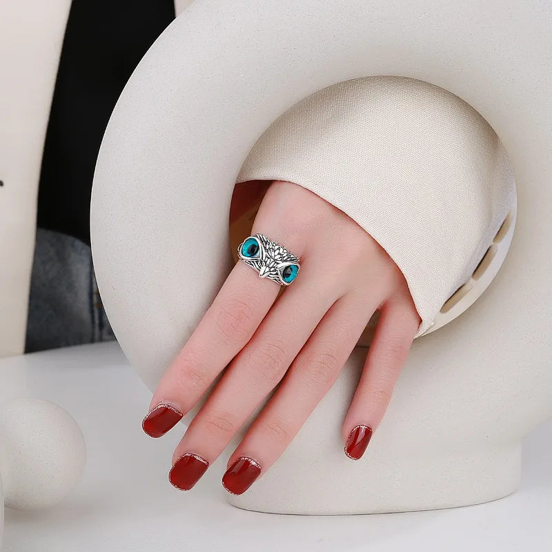 Mode Charme Vintage Eule Ring für Männer Frauen Nette Tiere Eule Jugend Gothic Ringe Schmuck Zubehör Geschenke