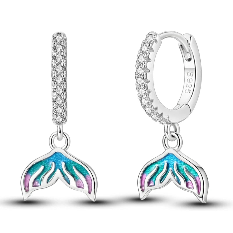 2025 neue 925 Sterling Silber Creolen Blumen Zirkon Tropfen Ohrringe Stud Für Frau Feine Geburtstag Hochzeit Schmuck Geschenke