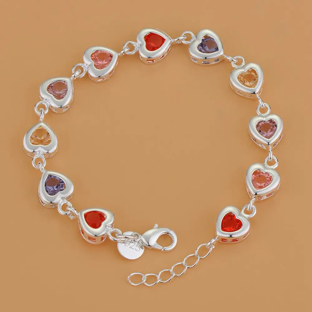 Neues Armband aus 925er-Sterlingsilber, hochwertige romantische Kette für Damen, modisch, Verlobungsfeier, Hochzeit, Schmuck, Geschenk