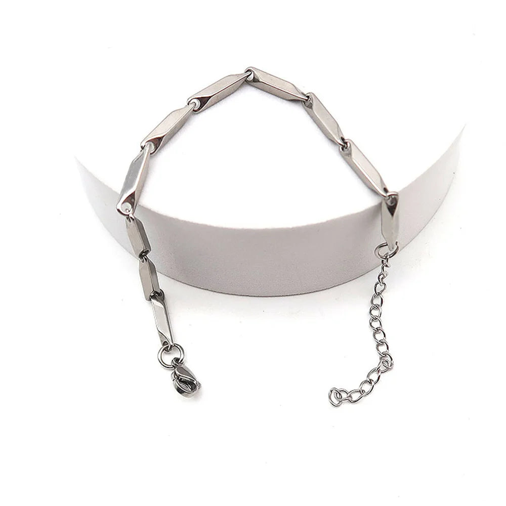 3mm Einfache Edelstahl Melone Samen Kette Armband Mode Titan Stahl Männer Armband Frauen Trend Schmuck Zubehör