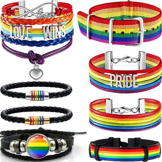 LGBTQ Regenbogen Herren- und Damenpaare LGBT Pride Armband Verstellbares Herz gewinnt Armband Liebe Schmuck Geschenk
