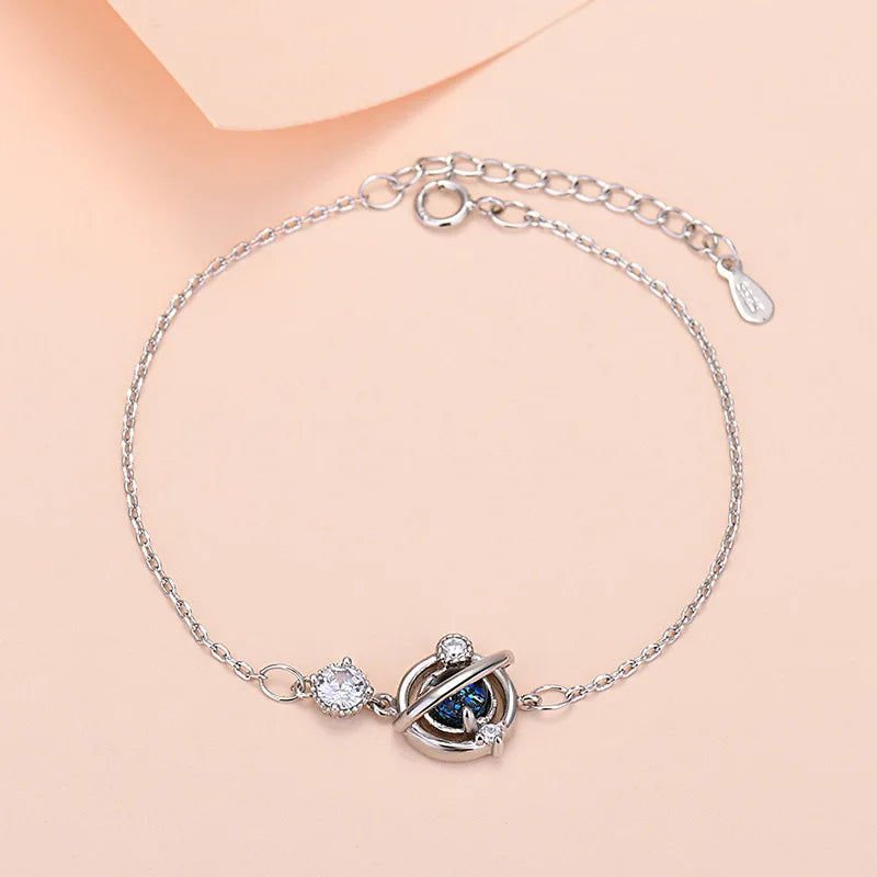 Charm-Armband aus 925er-Sterlingsilber mit Glücksperlen für Damen, Kette, runde Armreifen, modischer Luxus-Qualitätsschmuck, Weihnachtsaccessoires
