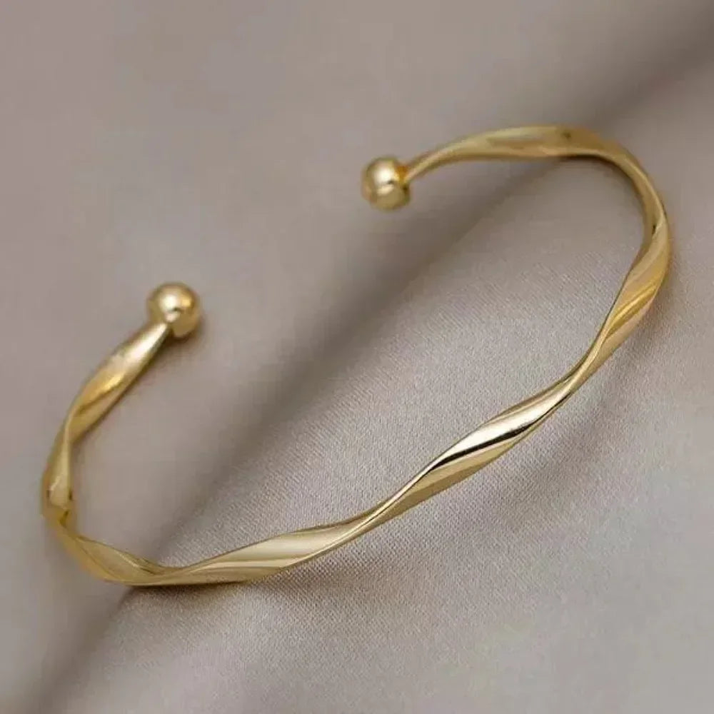 Neue Mode-Trend Einzigartiges Design Elegante Exquisite Twist Einfache Armband Frauen Schmuck Hochzeit Party Premium Geschenk Großhandel