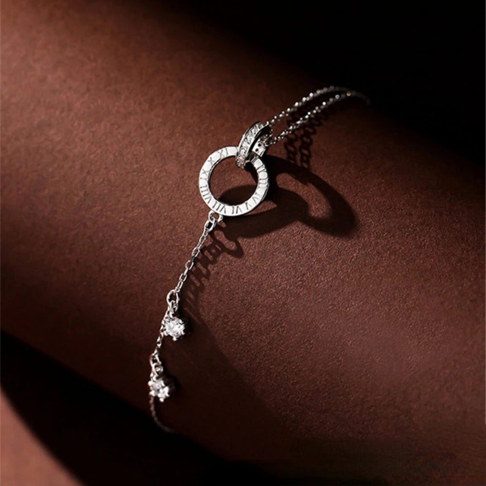 Trumium neue s925 Sterling Silber Armbänder für Frauen römische digitale Armband weibliche Retro-Stil Luxus Schmuck Mädchen Geschenke
