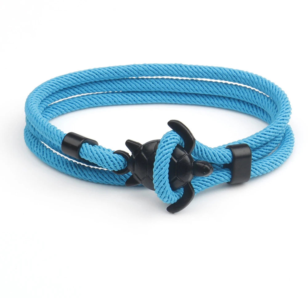 Männlich Einfache Mode Meeresschildkröte Seil Armband Hohe Qualität Milan Linie Reine Hand Stricken Armbänder Für Männer Armband Schmuck Geschenk