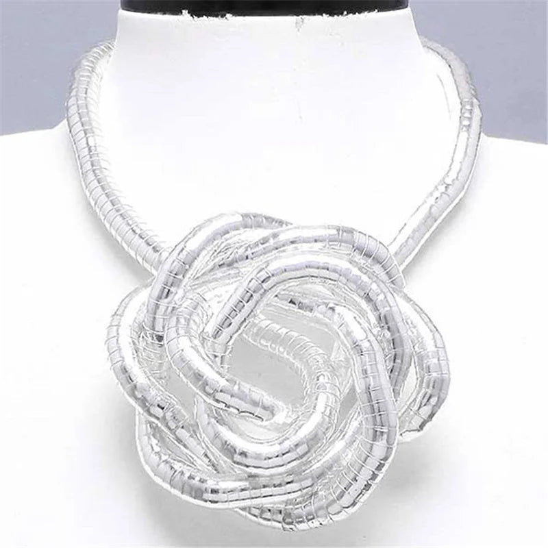5 mm 90 cm Eisen flexible gedrehte Schmuck biegsame Schlangenhalskette 12 Farben erhältlich
