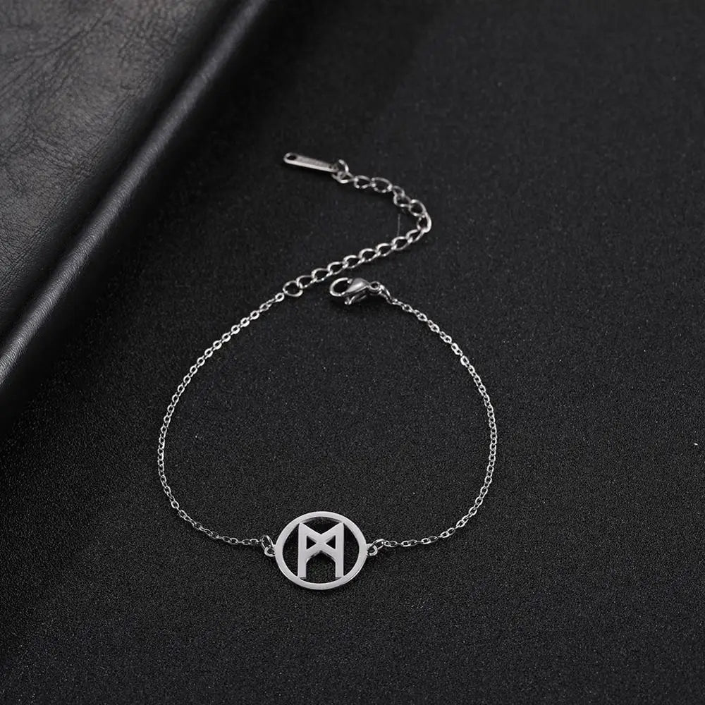 Likgreat 24 Wikinger-Runen-Charm-Armband, Edelstahl, für Damen und Herren, Schmuck, nordischer alter Schutzpatron, Odin-Amulett, Geschenk, 2023, Neu