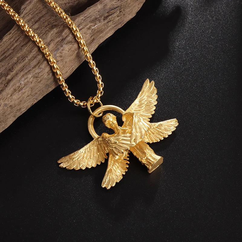 Versilberte Anime Mecha Schönes Mädchen Mädchen Anhänger Halskette Männer und Frauen Hip-Hop Rock Punk Trendy Schmuck Geschenk