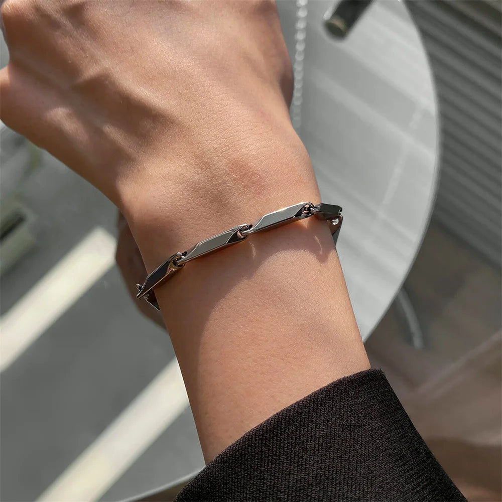 3mm Einfache Edelstahl Melone Samen Kette Armband Mode Titan Stahl Männer Armband Frauen Trend Schmuck Zubehör