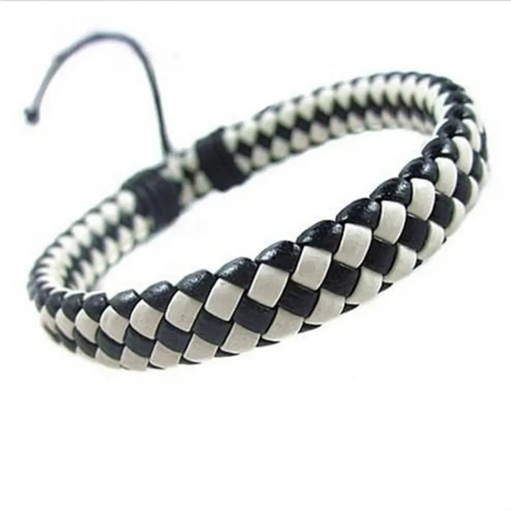 SUMENG 2024 Neue Unisex Seil Handgewebte Mode Armband Surfer Multi-farbe Manschette Einstellbar Einfache Leder Armreif Schmuck geschenke