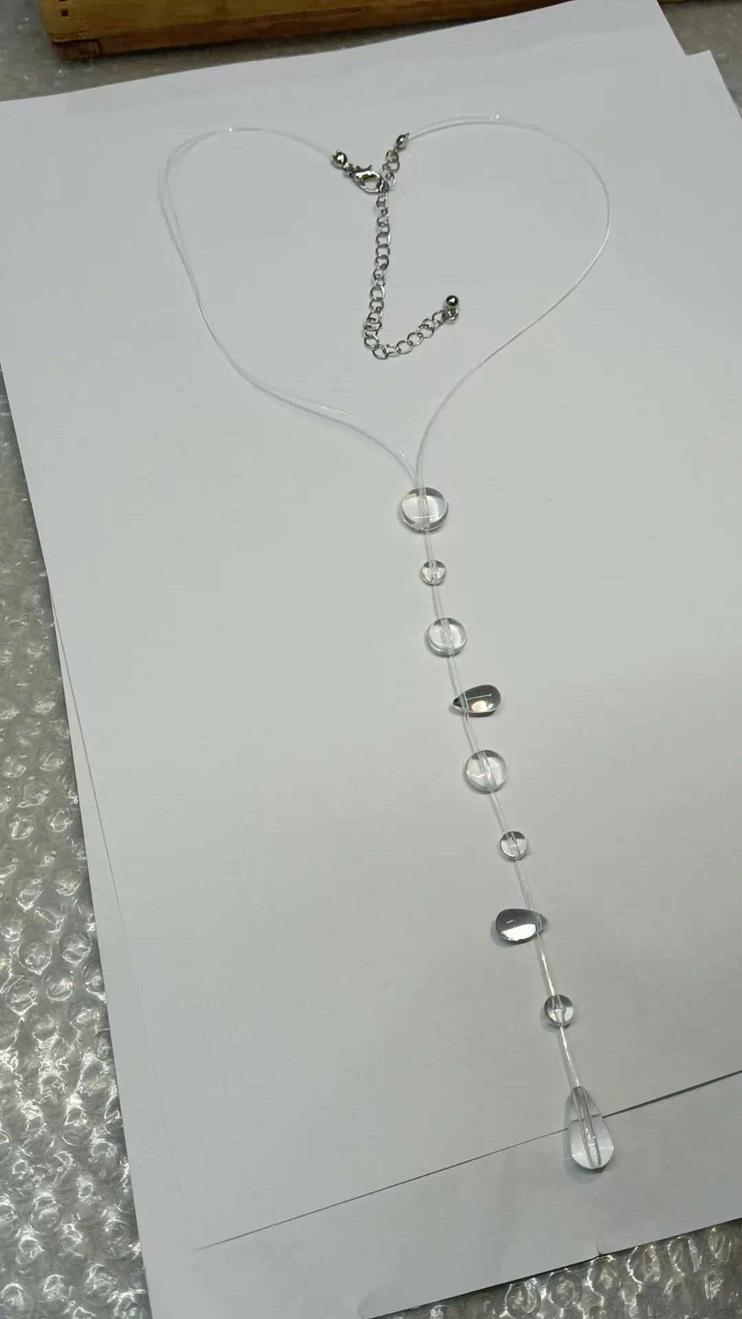 Handgefertigtes Tau-Regen-Ohrringe, Armband, Halskette, Schmuckset für Frauen, Teenager, Mädchen, Mutter, Kristall, Hochzeit, Party, Schmuck, Geschenke für Sie