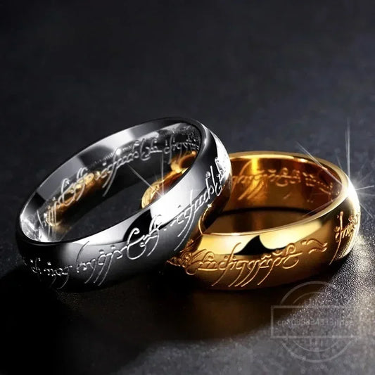 Trendige Edelstahl-Lasergravur, exquisite Paare, Eheringe für Männer und Frauen, modischer Film, Schmuck, Geschenke