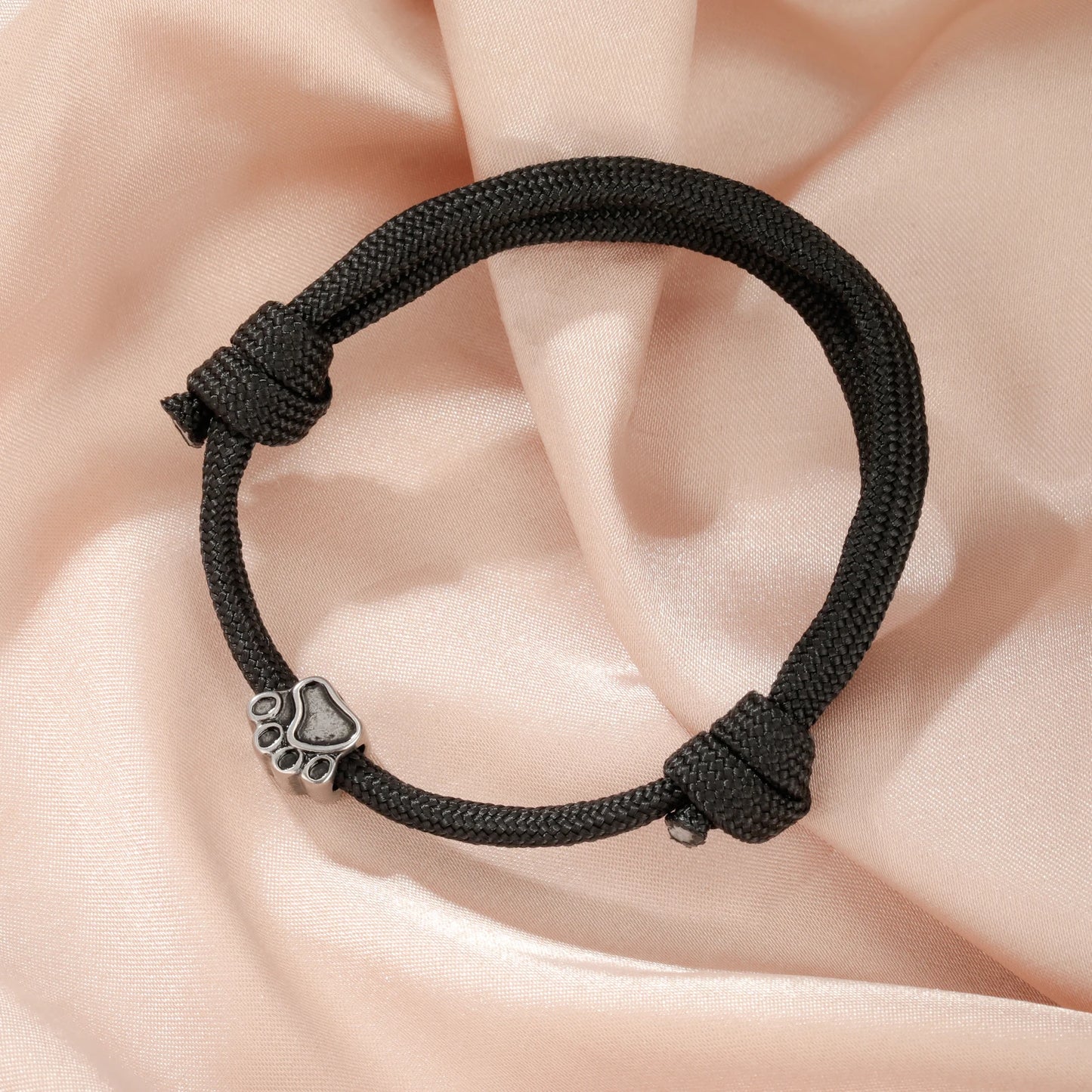 Cazador Punk Hund Haustier Pfoten Charm Armband für Frauen Männer Einstellbare Schwarz Seil Schnur Armbänder Edelstahl Schmuck Paar Geschenk