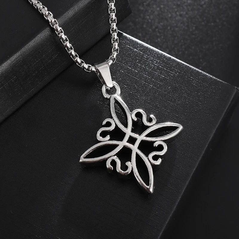 Edelstahl Hexerei Hexenknoten Armband Frauen Glücksknoten Verstellbares Armband Mädchen Glücksamulett Schmuck
