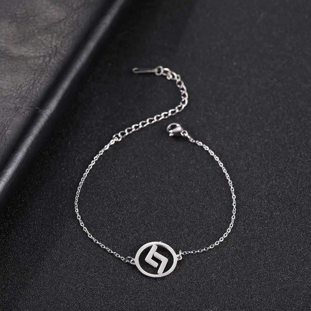 Likgreat 24 Wikinger-Runen-Charm-Armband, Edelstahl, für Damen und Herren, Schmuck, nordischer alter Schutzpatron, Odin-Amulett, Geschenk, 2023, Neu