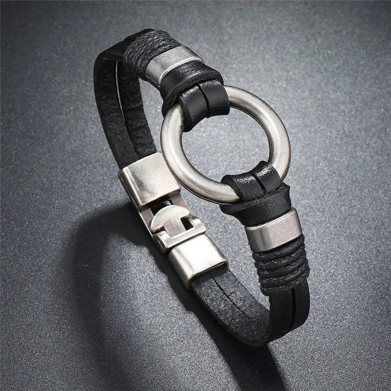 Letapi hochwertige geflochtene schwarze Leder armband für Männer Punk Vintage Unisex Charme Hochzeits schmuck Geschenk