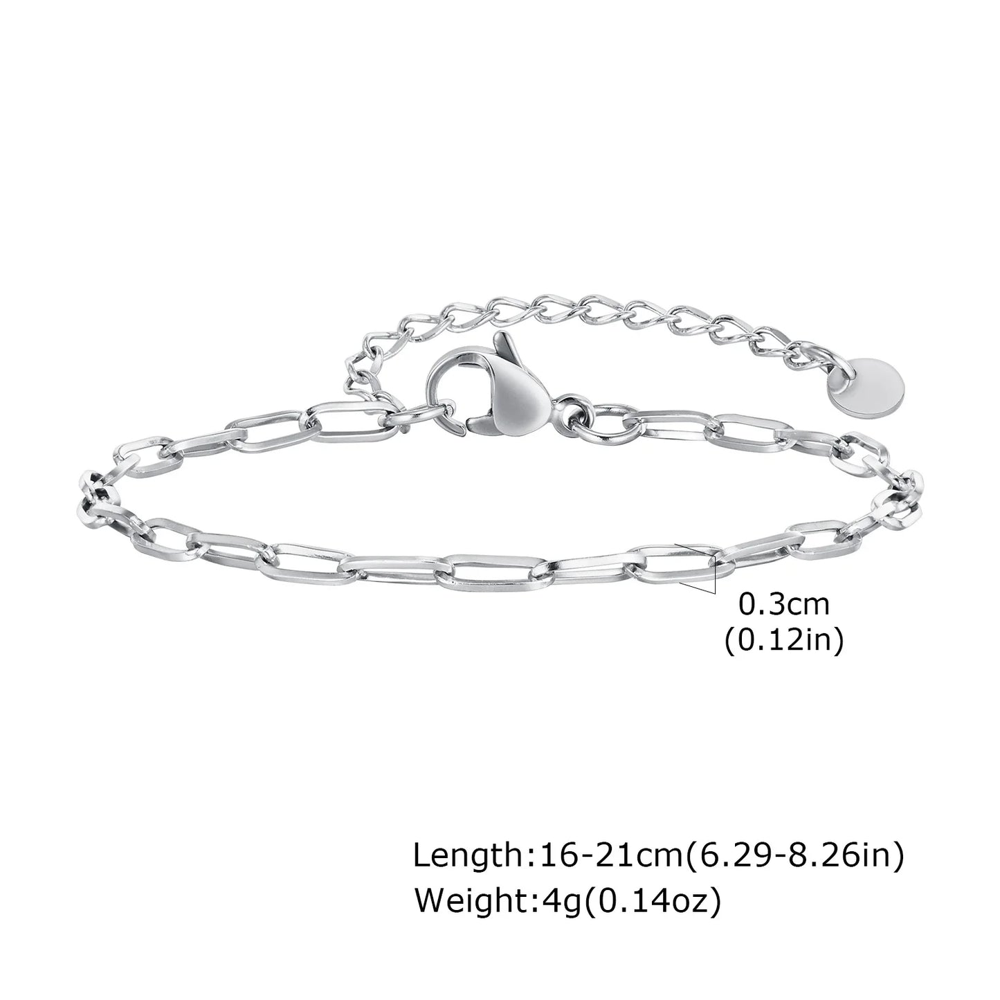 Edelstahl-Kettengliederarmbänder für Damen und Herren, Liebesgeschenk zum Valentinstag für Sie