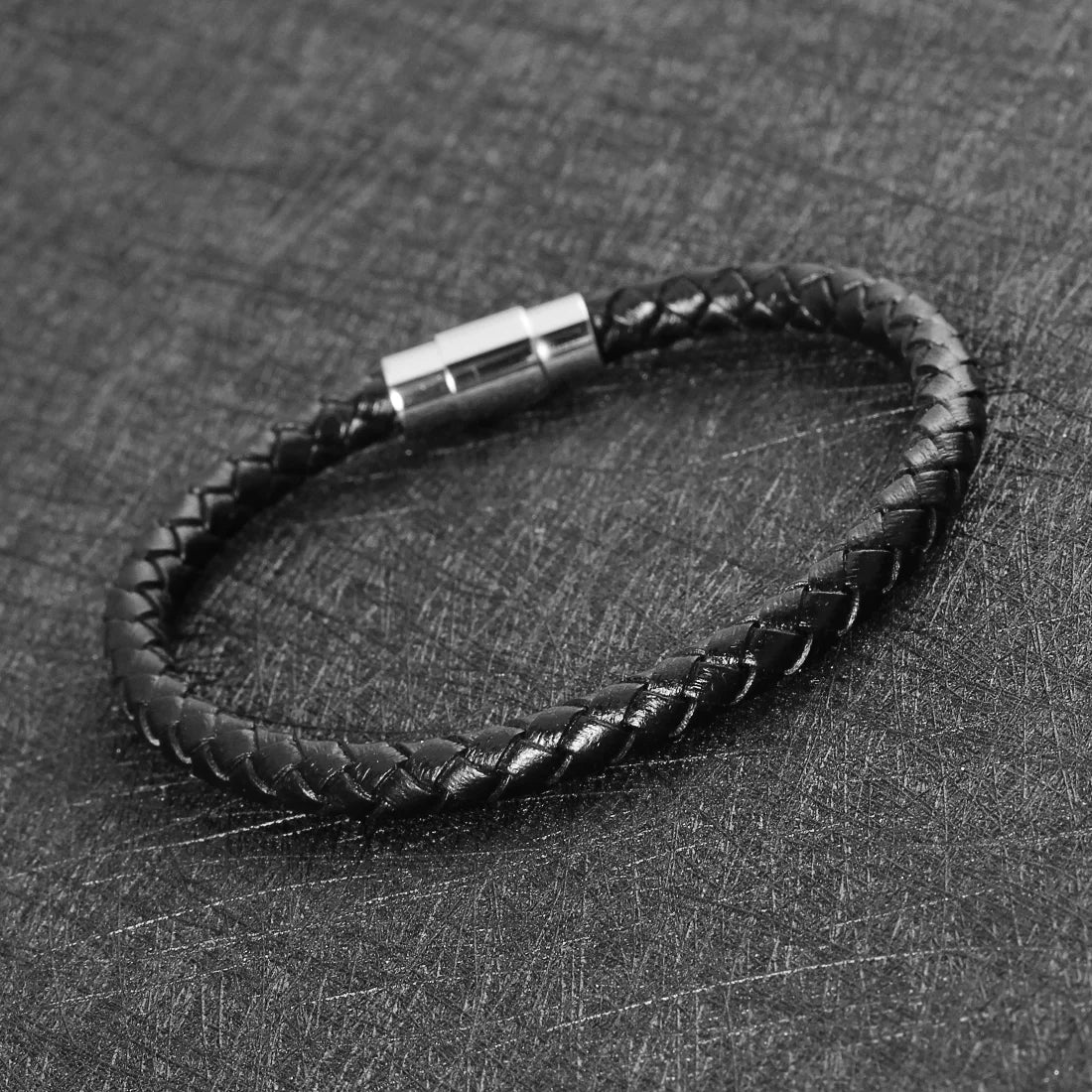 1pc 19/20/21/22cm Mode Design Woven Vintage Echtes Leder Seil Magnetische Schnalle männer armband Für Männer Schmuck Geschenke
