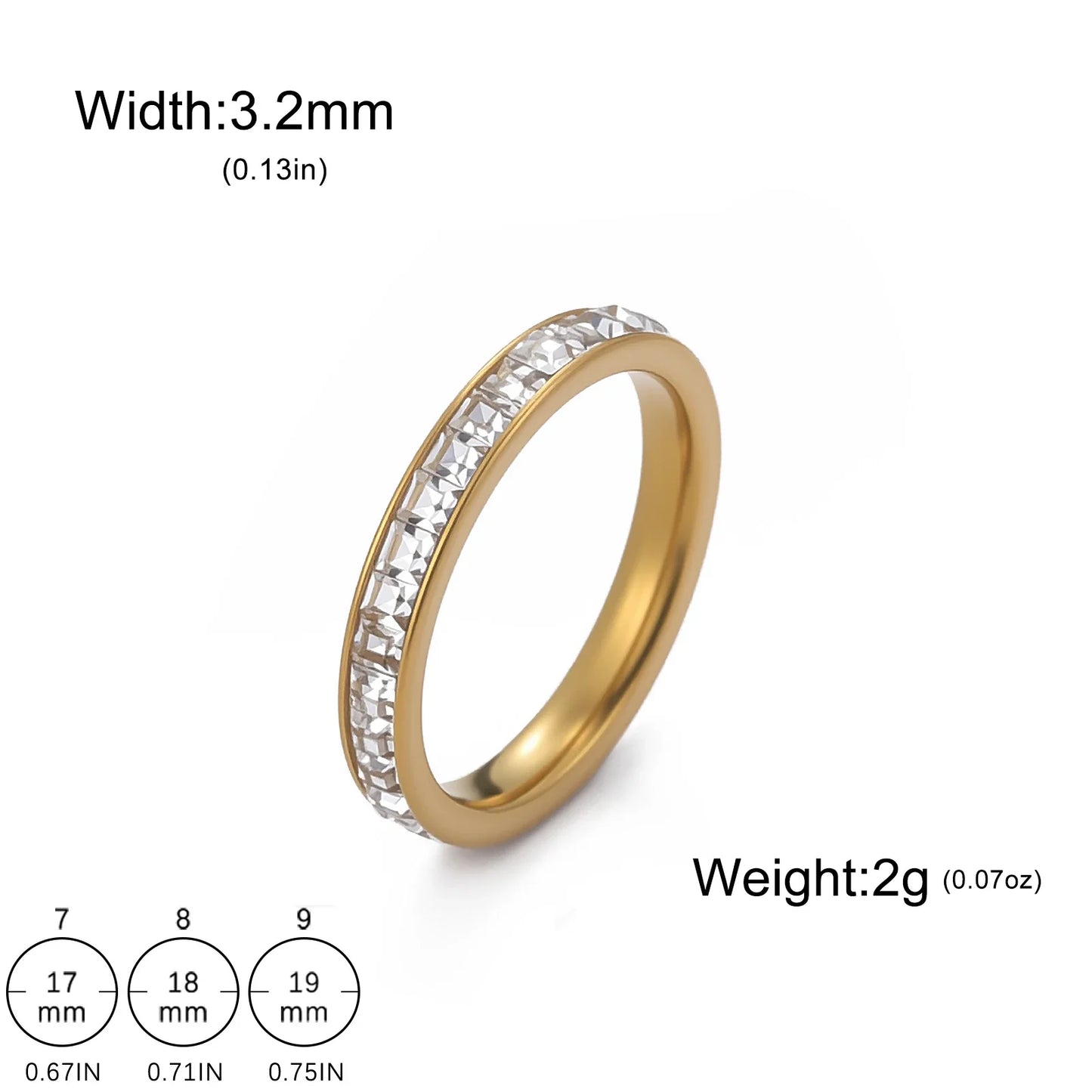 Teamer Frauen Mehrere Schichten Ringe Edelstahl Gold Farbe Klar Zirkon Finger Ring Minimalistischen Mode Schmuck Geschenk Großhandel