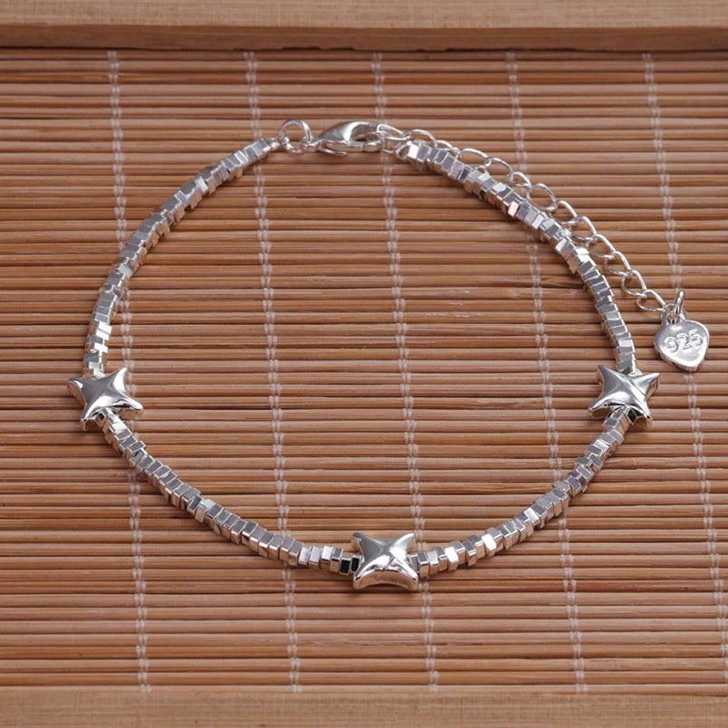 VENTFILLE 925 Sterling Silber Linie Extrem feines Armband für Frauen Liebe Haert Bead Koreanische Ins Süße Schmuck Geschenk Dropshipping