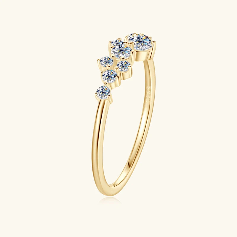 OXTAO Echt S925 Ring Voller Moissanit Ewigkeit Ring Sterling Silber Hochzeit Engagement Finger Ringe für Frauen Edlen Schmuck GRA