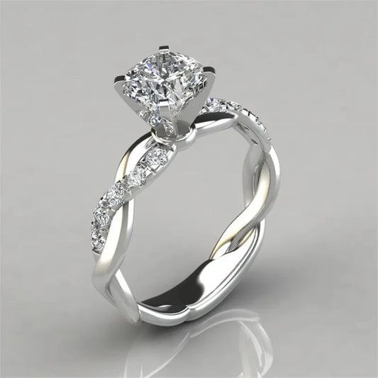 Mode Luxus Strass Ringe für Frauen Männer Koreanische Romantische Shiny Zirkon Kreuz Liebhaber Ring Engagement Hochzeit Schmuck Geschenk