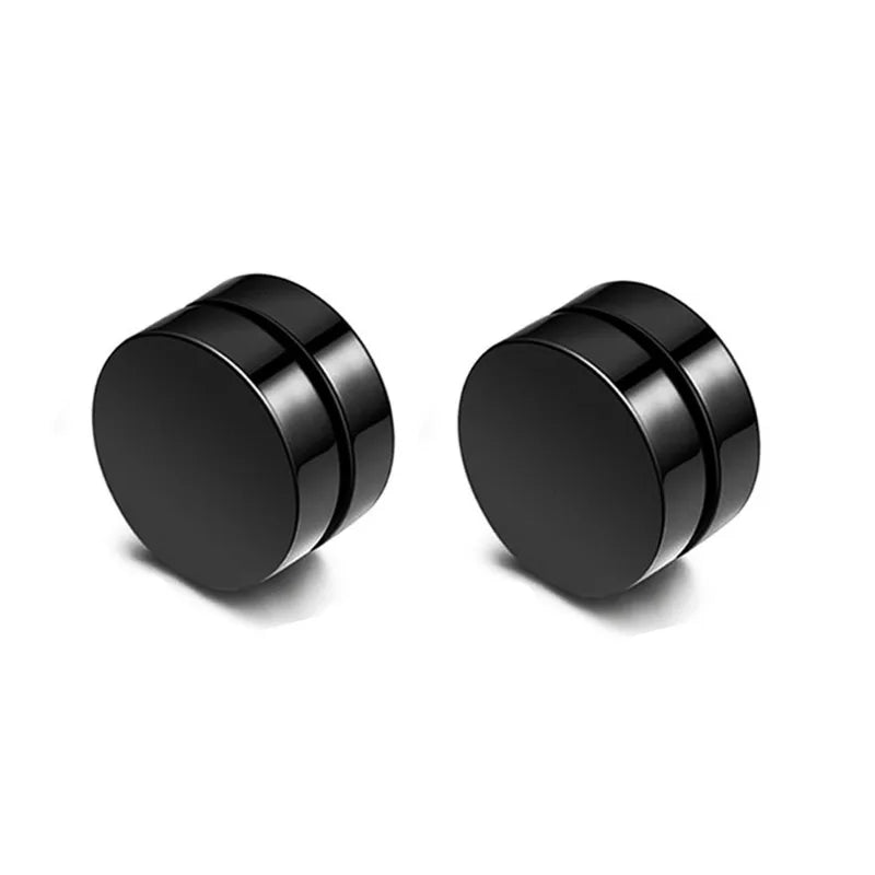 2-teiliges Punk-Ohrstecker-Set für Herren mit starkem Magnet, nicht durchdringende Ohrringe, gefälschte Kreuz-Ohrringe, Geschenk für Freund, Liebhaber, Schmuck