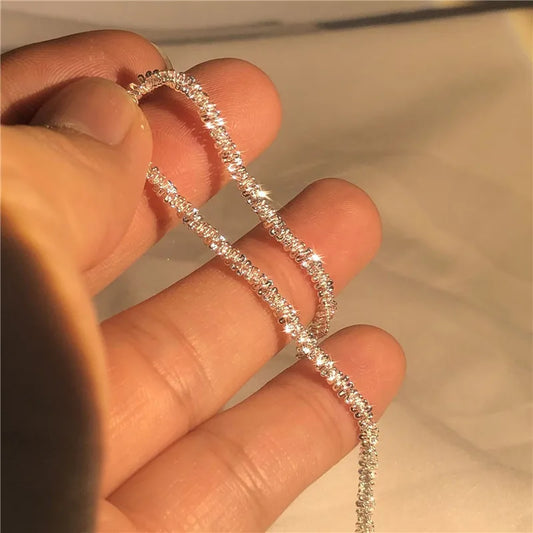 Neues Armband aus 925er-Sterlingsilber, 1,5 mm, glänzendes Armband für Ihre Frau, Wasserschmuck, Geschenk