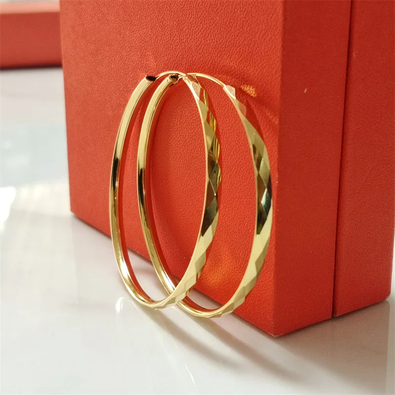 Senlissi – Creolen aus 925er-Sterlingsilber für Damen, 18 Karat vergoldet, Schmuck, schillernde Damen-Creolen, Weihnachtsgeschenke