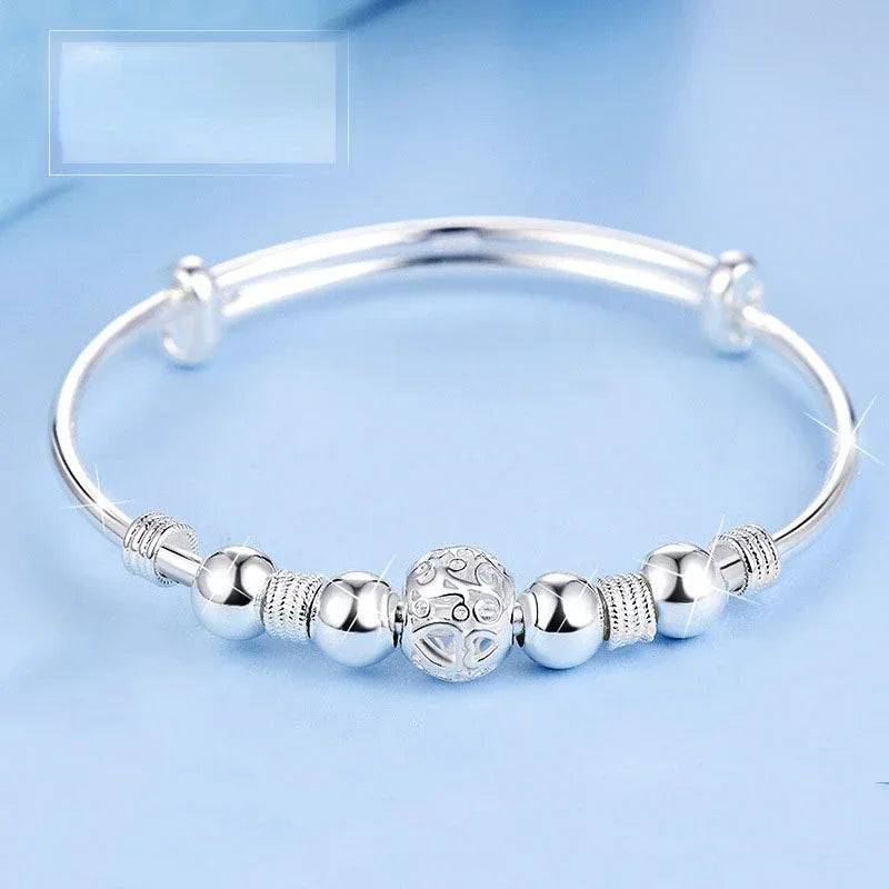 Neue koreanische Mode Sterling Silber Glück Perlen Armreifen für Frauen Armbänder Luxus Designer Party Hochzeit Schmuck Geschenke