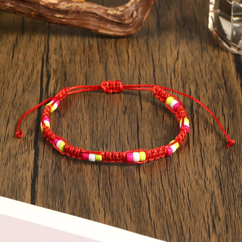 Böhmische farbige Perlen, verteiliges handgewebtes Armband für Männer/Frauen, lässig, täglich, trendig, einfache Accessoires, Freundschaftsgeschenke für Männer