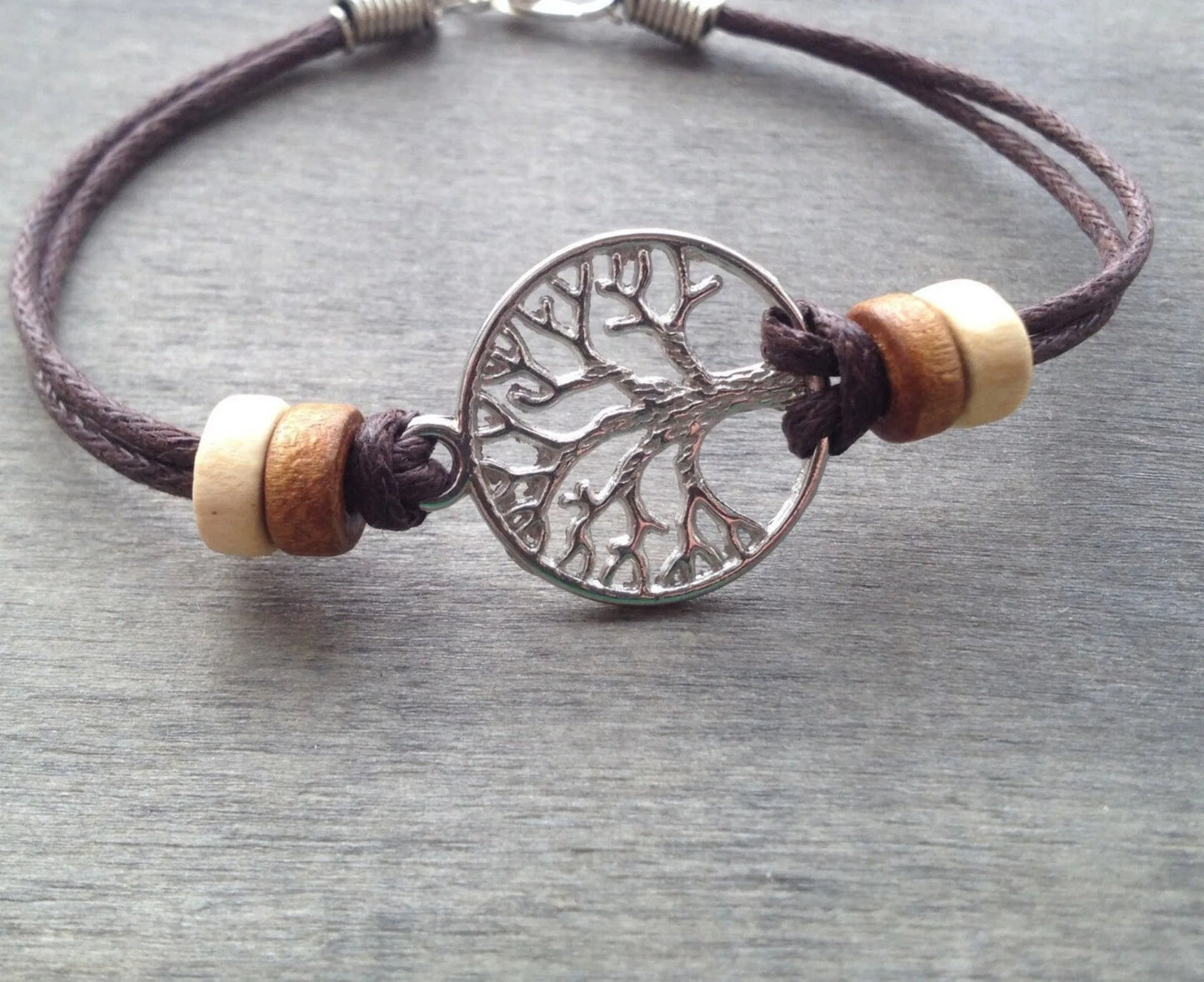 Mehrschichtige seil gewickelt Baum des Lebens Böhmischen Armband