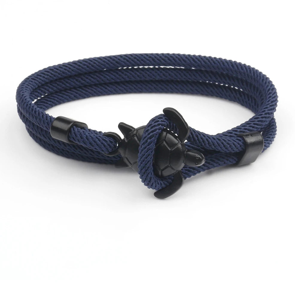 Männlich Einfache Mode Meeresschildkröte Seil Armband Hohe Qualität Milan Linie Reine Hand Stricken Armbänder Für Männer Armband Schmuck Geschenk