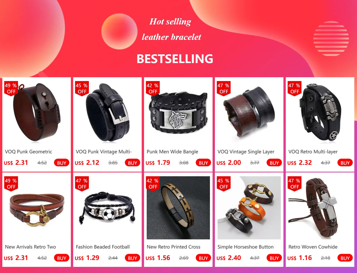Punk Stil Schwarz Wolf Kopf Armbänder Multi-schicht Woven Leder Seil Armband Männer Mode Handgemachten Schmuck Großhandel