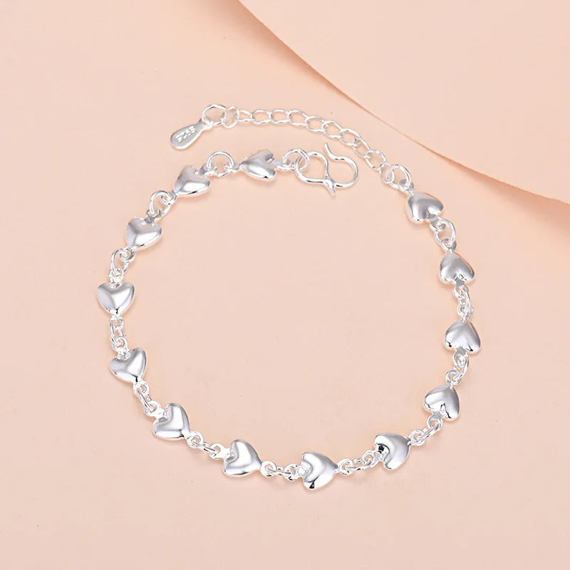 Charm-Armband aus 925er-Sterlingsilber mit Glücksperlen für Damen, Kette, runde Armreifen, modischer Luxus-Qualitätsschmuck, Weihnachtsaccessoires