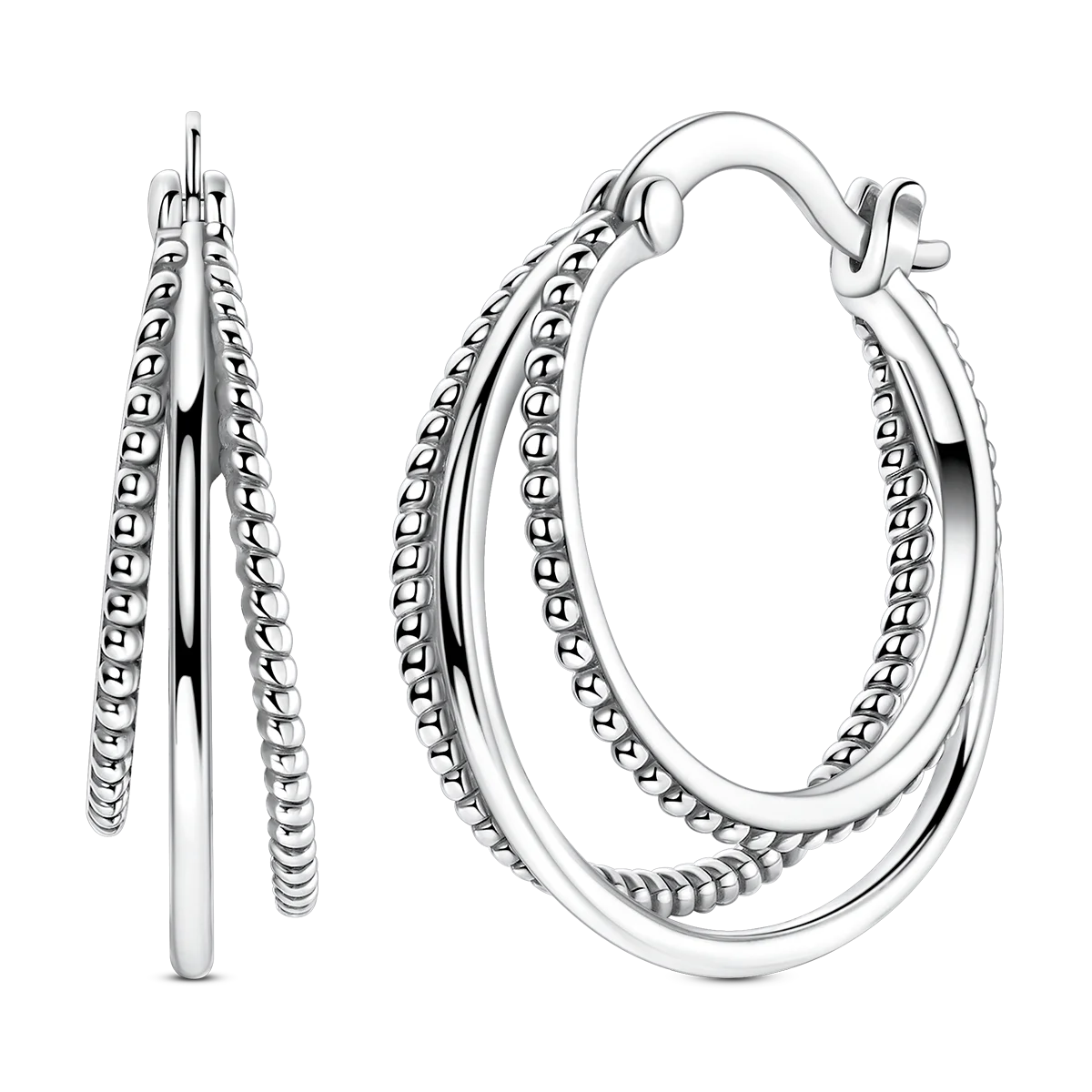 MULA Creolen aus 925er-Sterlingsilber, Kreis-Creolen für Damen, Zirkon, Original-Pendientes, edler Schmuck für Frauen, DIY-Geschenk