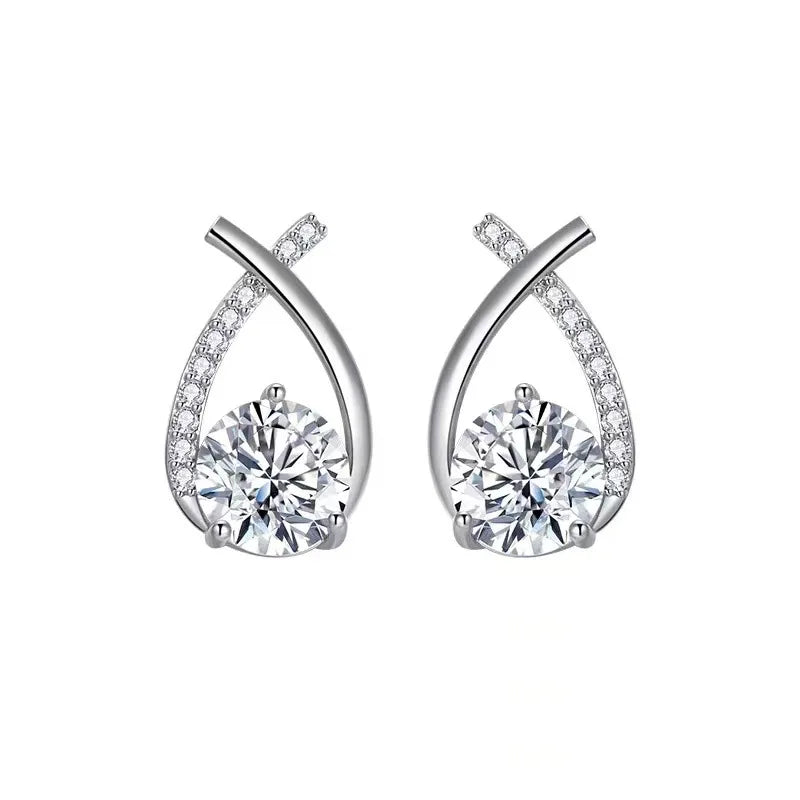 Stern-Ohrstecker aus 925er-Sterlingsilber, AAA-Zirkon, hohe Qualität für Damen, Ohrring, Hochzeit, Modeschmuck, Accessoires, Party-Geschenk