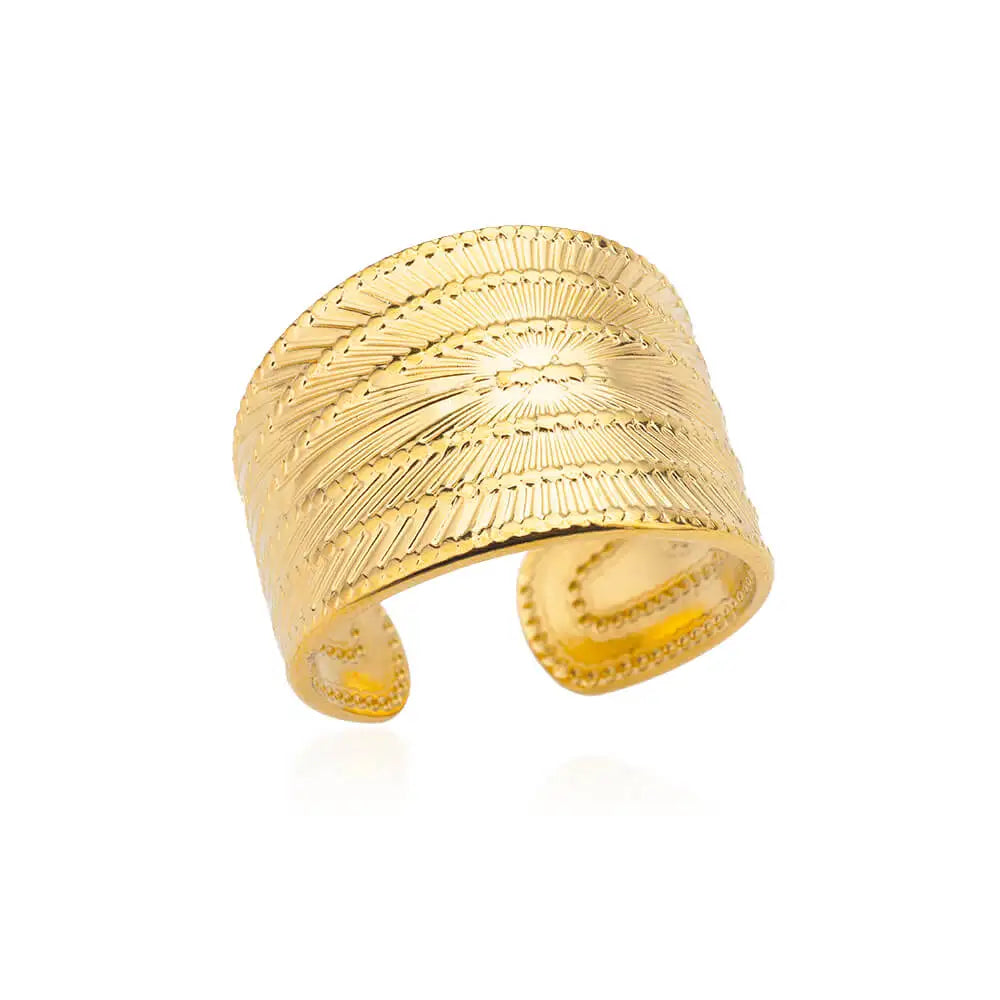 Minimalistische Textur Edelstahl Geometrische Ringe für Frauen Gold Farbe Öffnung Paar Ring Ästhetische Hochzeit Weihnachten Schmuck