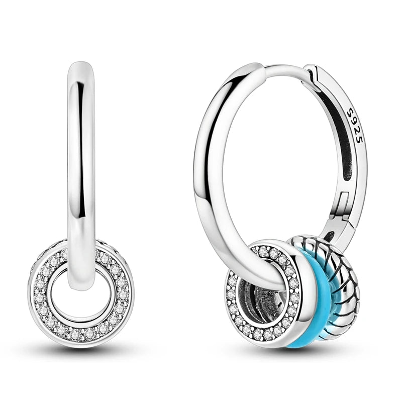 2025 neue 925 Sterling Silber Creolen Blumen Zirkon Tropfen Ohrringe Stud Für Frau Feine Geburtstag Hochzeit Schmuck Geschenke