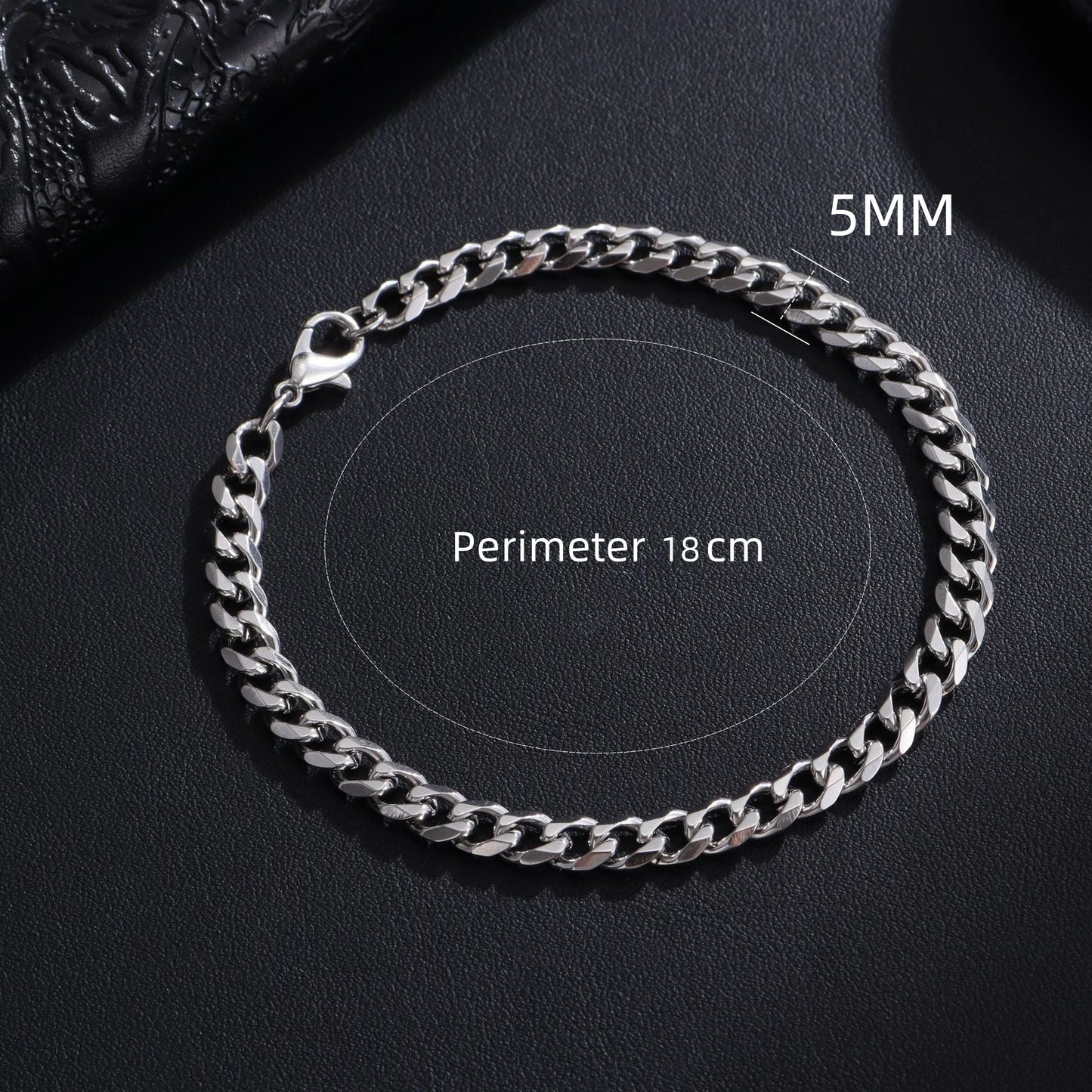 Neue Trendy Kubanische Kette Männer Armband Klassische Edelstahl 3/5/7/9mm Breite kette Armband Für Männer Frauen Schmuck Geschenk