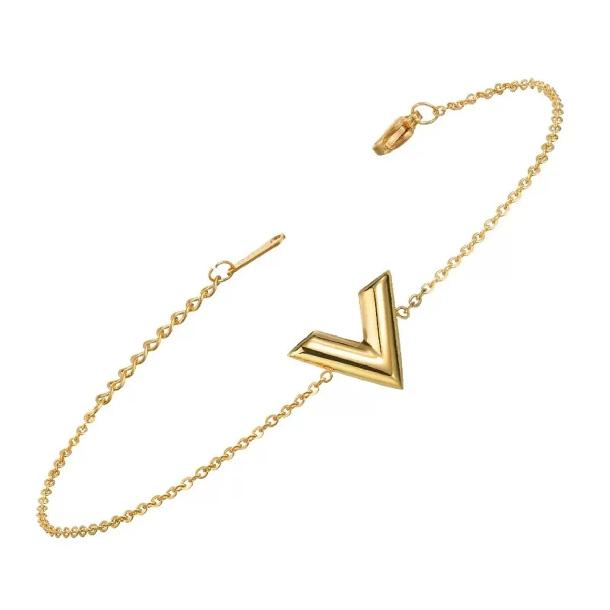 Edelstahl Buchstabe V Armbänder Für Frauen Mädchen Gold Farbe Alphabet Armreif Berühmte Marke Schmuck Set Beste Geschenk Für Freund