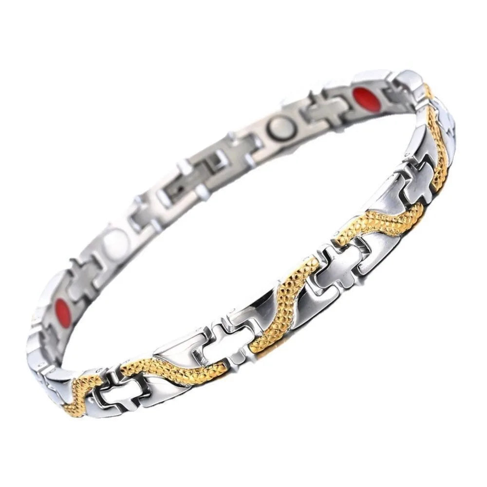 Twisted Pattern Magnet armband für Frauen Magnete Armbänder Armreifen für Frauen Männer Pulse ras Acero inoxidable Para Mujer браслет