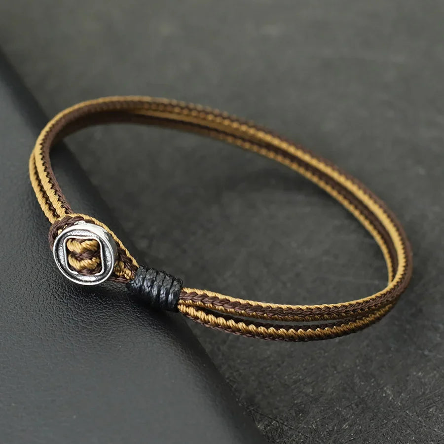 Böhmisches Ethno-Stil-Armband für Herren, handgefertigt, Klasse A, lässiges Schnurarmband, perfektes Geschenk für Ihn, Pulsera-Makramee-Armband, Herren