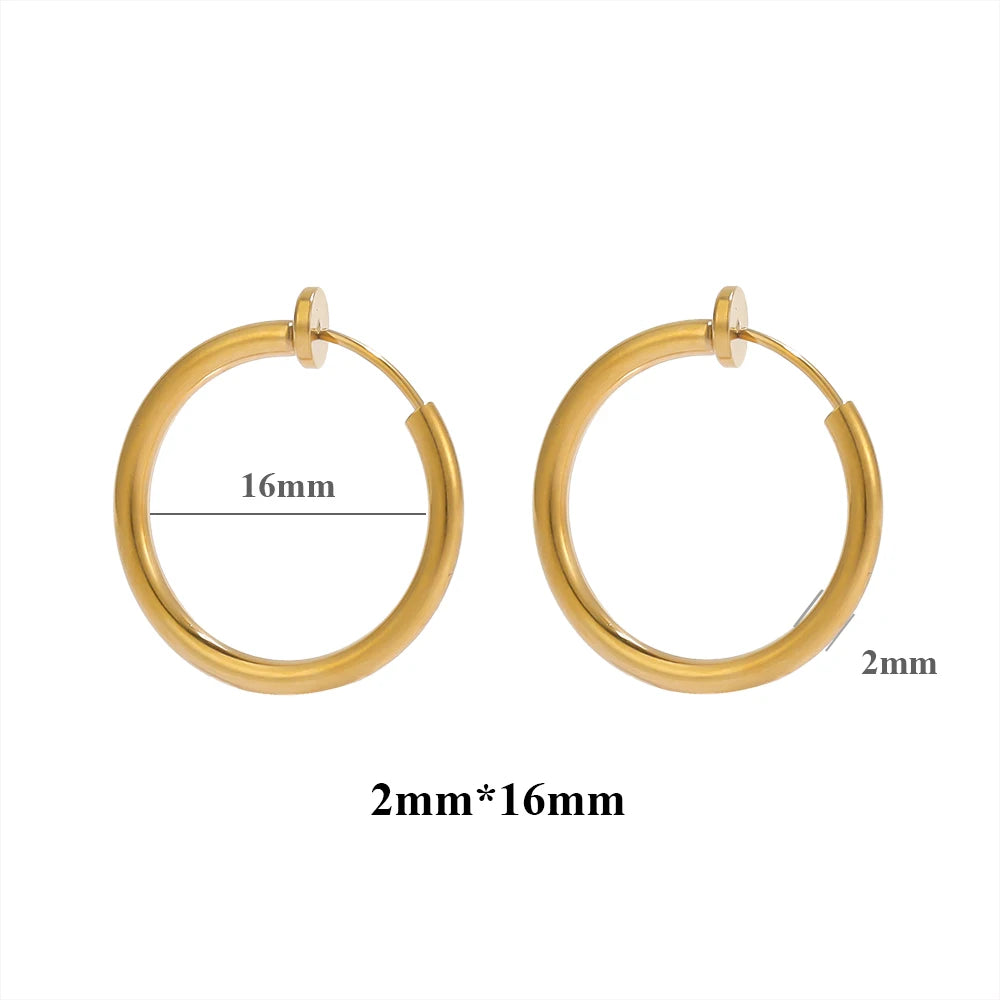 10 Stück 304 Edelstahl 2 mm Draht Ohrclips gefälschte Creolen für Frauen ohne Ohrlöcher Clip DIY Schmuckherstellung Zubehör