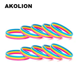 Gay Pride Pansexual Silikonkautschuk-Armbänder Sport-Armband Armreif SLP-0005