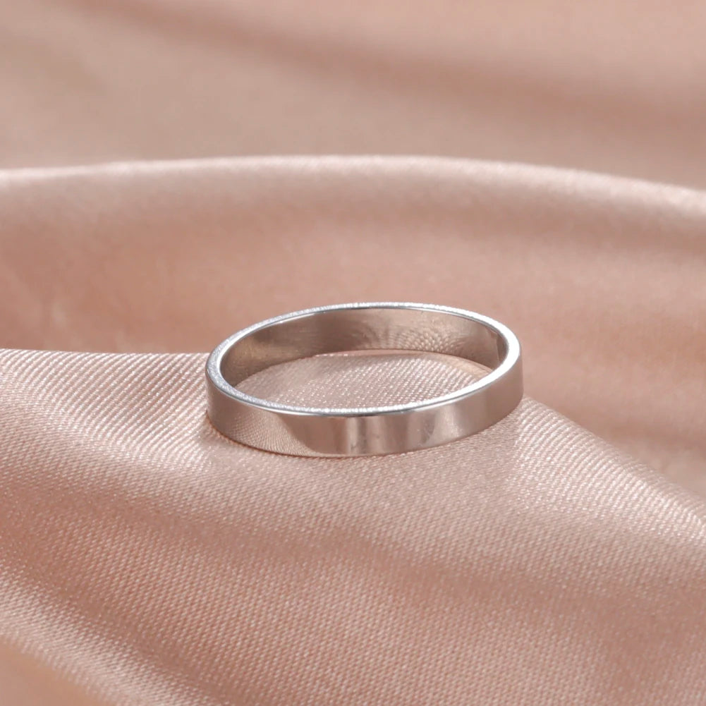 Dreamtimes Chic Einfache Runde Ehering Ringe Für Frauen Männer 3 Farben Edelstahl Engagement Weiblichen Ring Geschenke 2023 Schmuck