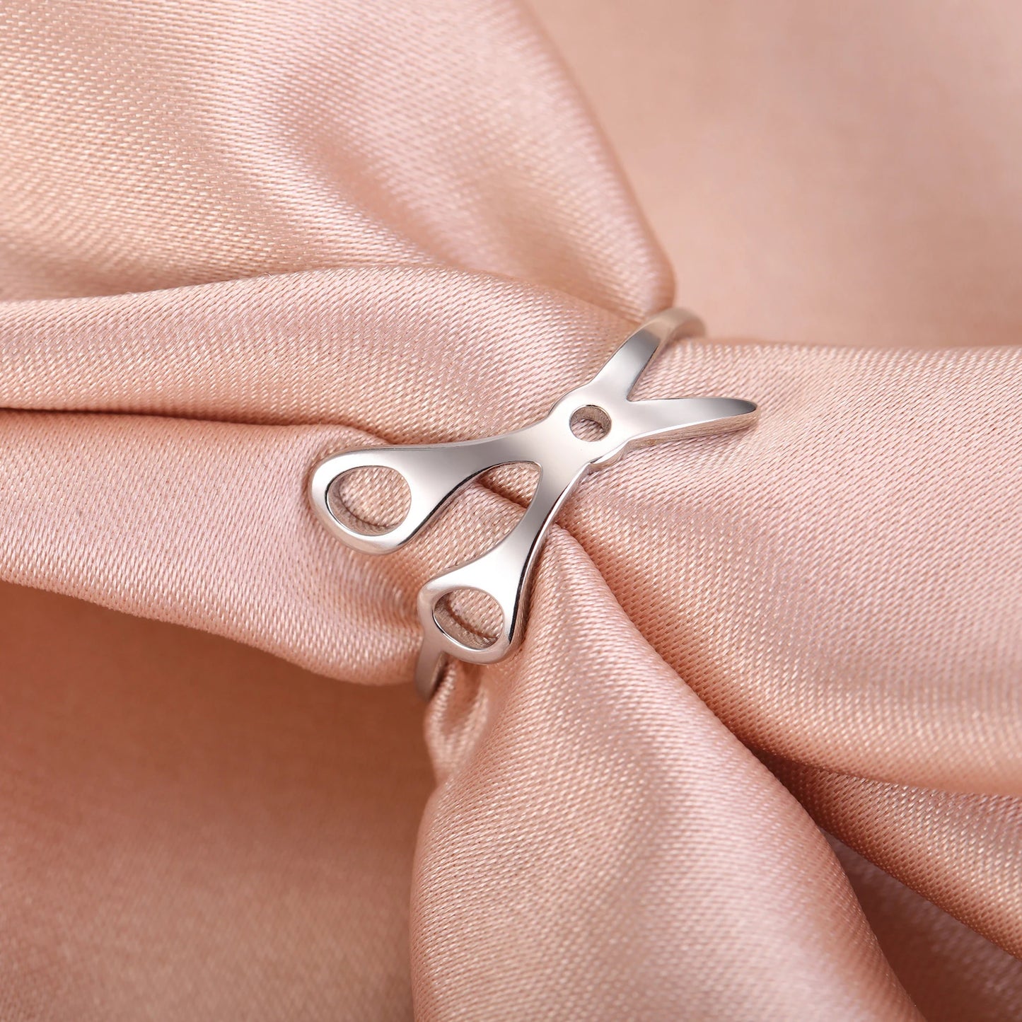 Unift Frisur Schere Ringe Edelstahl Ring Schmuck Friseure Friseur Abschluss zubehör Frauen Männer trendy