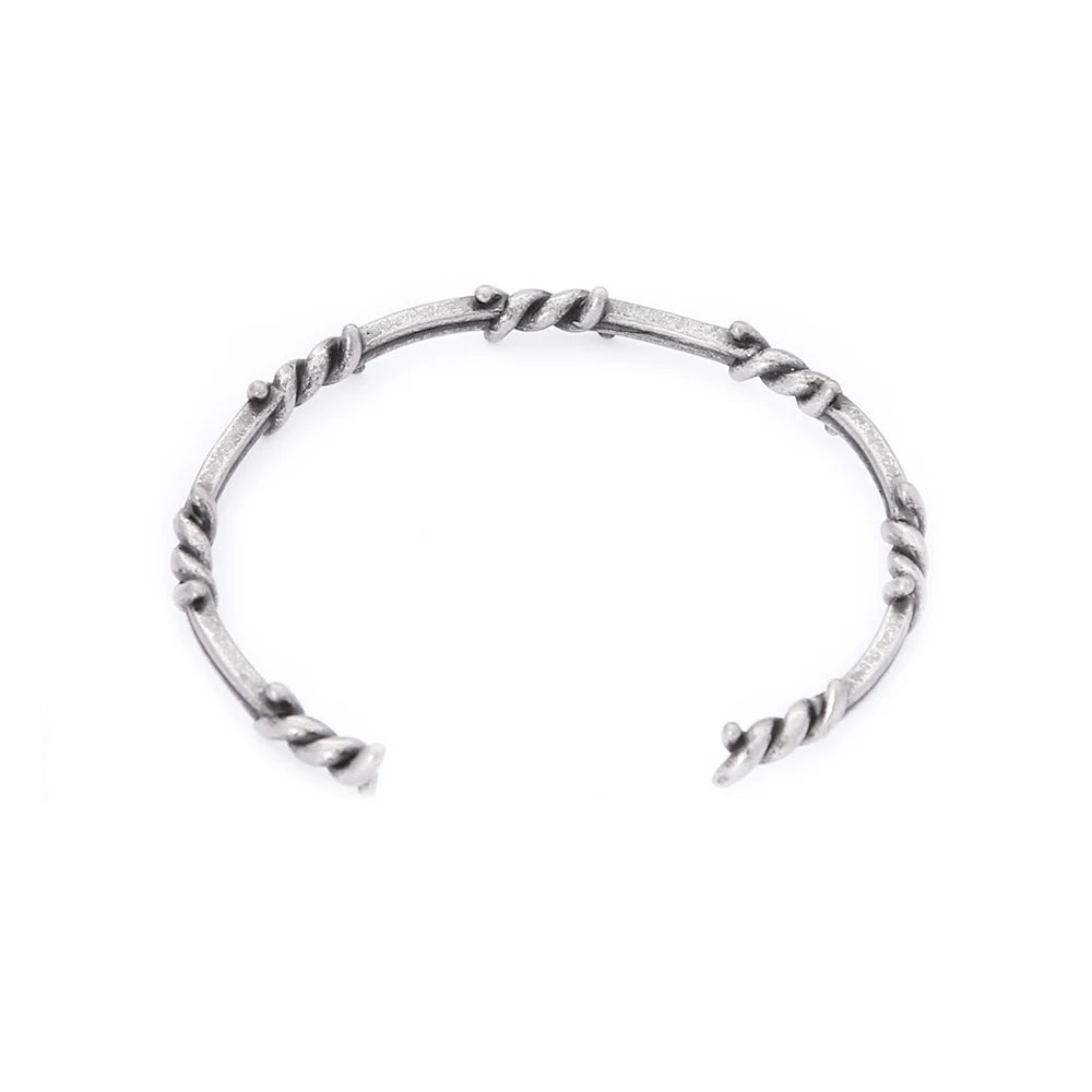 Mode Retro Wikinger Twisted Dorn Armband Punk einfache Edelstahl offenes Armband einzigartige kreative Schmuck Geschenke Großhandel