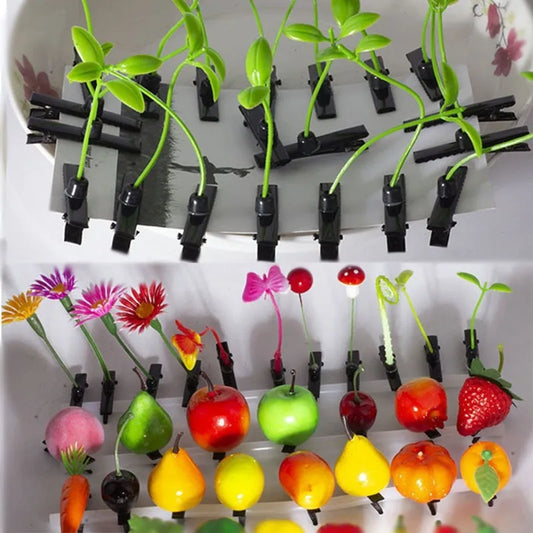 10/5 stücke Sprießen Gras Haar Clip Anlage Sojasprossen Clip Haar Mode Nette Pilze Haarnadel Frauen Haar Anlage Zubehör
