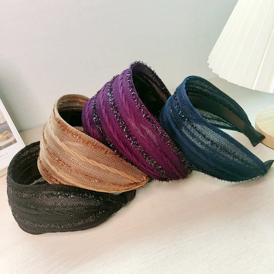 Breites Chiffon-Stoff-Haarband für Damen, Haarband, Haarschmuck für Damen